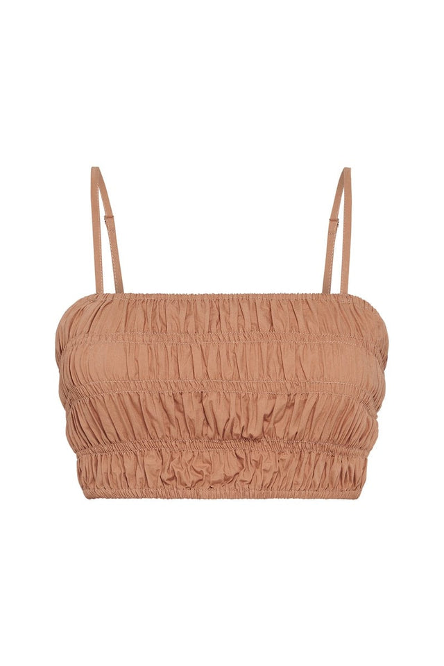 Liya Top Plain Hazelnut - Final Sale