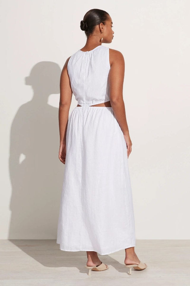 Zeta Midi Dress White - Final Sale