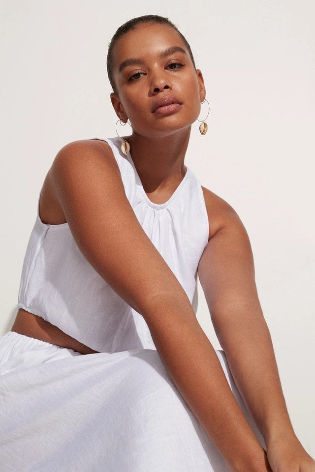 Zeta Midi Dress White - Final Sale
