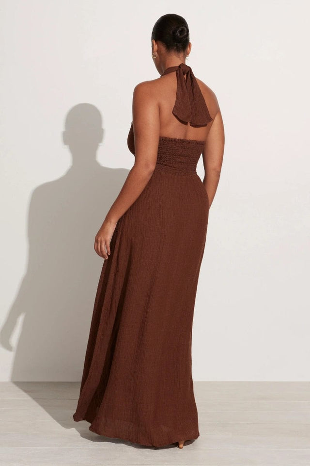 Halona Maxi Dress Chocolate - Final Sale