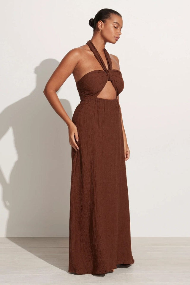 Halona Maxi Dress Chocolate - Final Sale