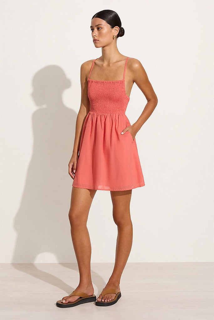 Mursia Mini Dress Melon Faithfull the Brand
