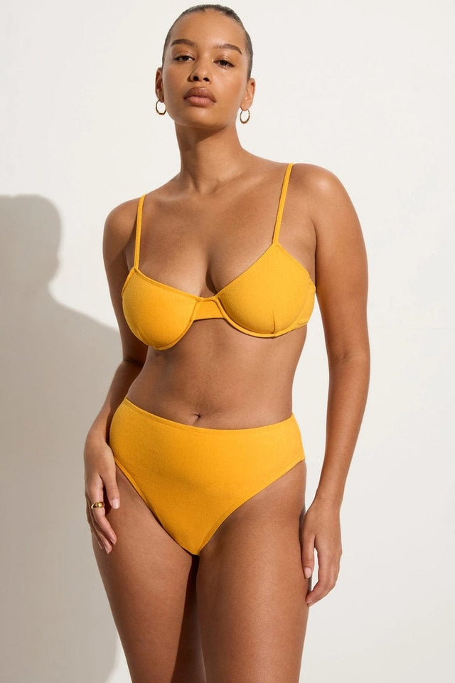 Maxime Bikini Top Citrus Towelling - Final Sale