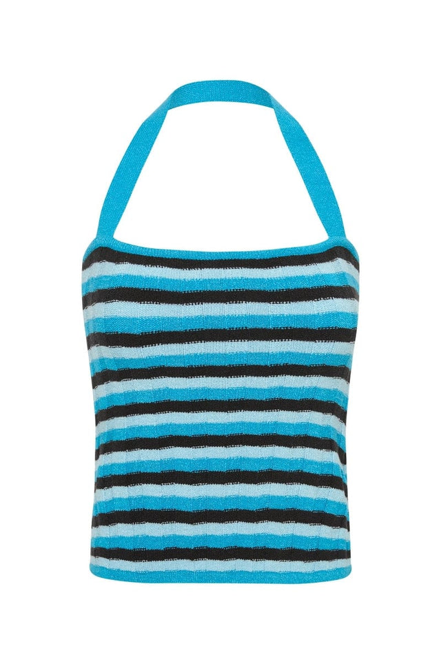 Alora Knit Tank Blue Stripes - Final Sale