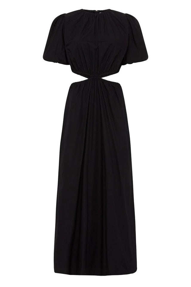 Alessandria Midi Dress Plain Black - Final Sale