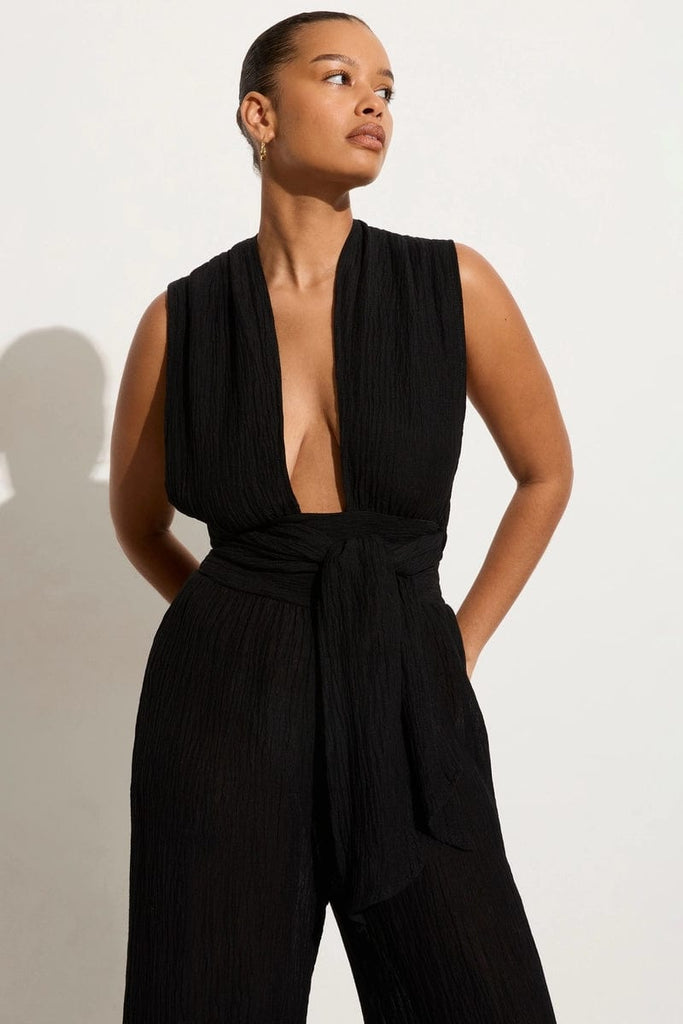 Vacanza Jumpsuit Black Faithfull the Brand