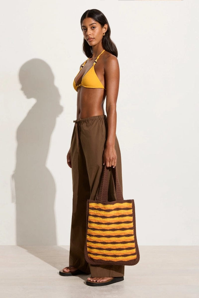 Striped tote shop bag