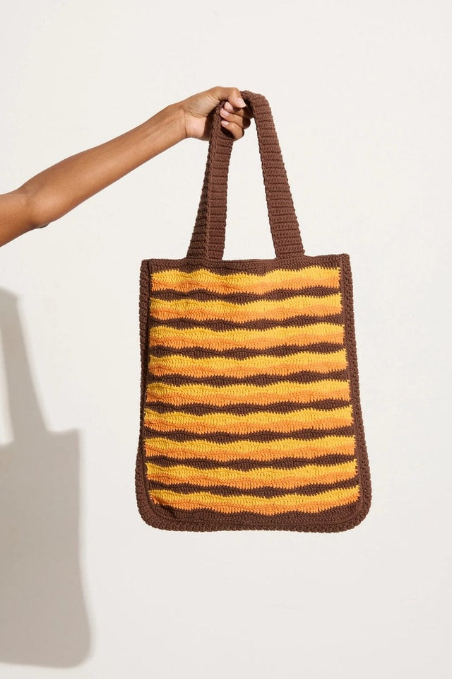 Faithfull Women s Pula Crochet Tote Bag Orange