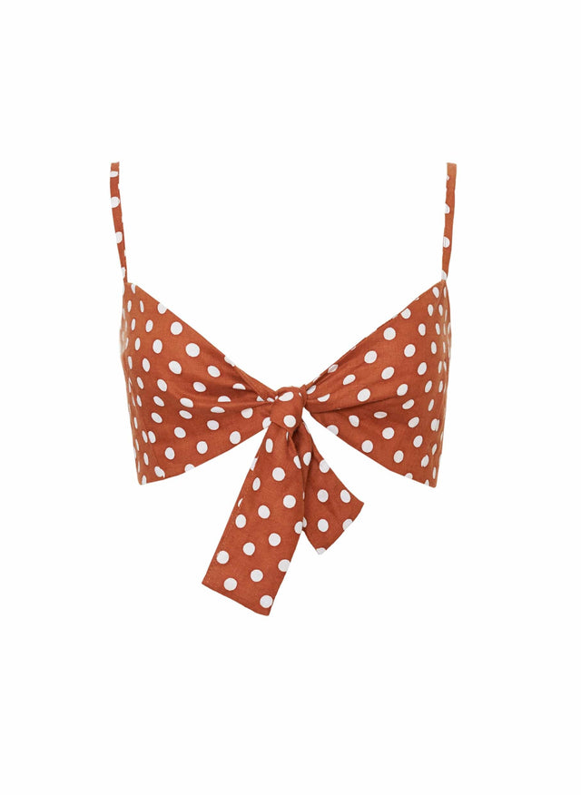 Garnier Top Es Trenc Print Cinnamon - Final Sale