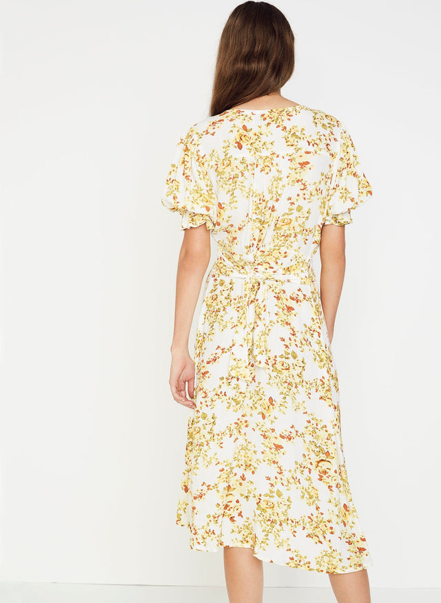 Goldie Floral Off White Rafa Midi Dress  - Final Sale