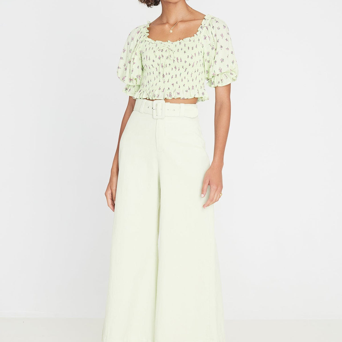 Isadora Top Luda Floral Lime - Final Sale