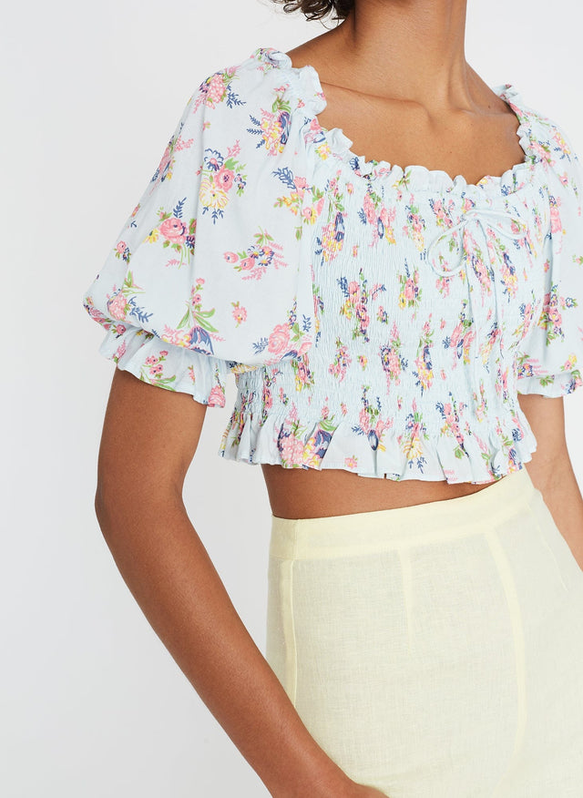 Isadora Top Juliette Floral Blue - Final Sale